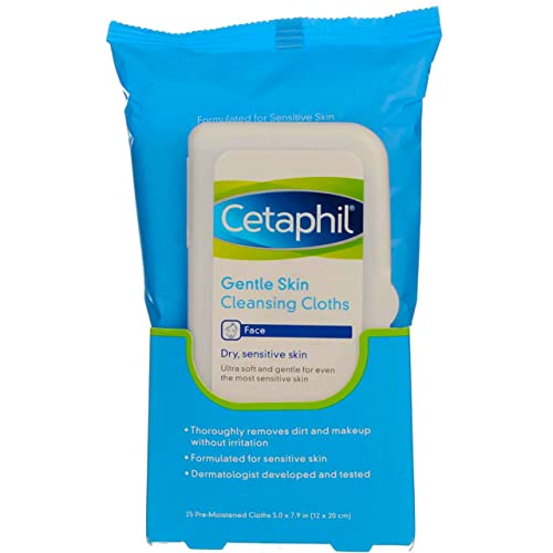 Cetaphil Gentle Skin Cleansing Cloths 25 ea (Pack of 5) Beauty & Personal Care Cetaphil