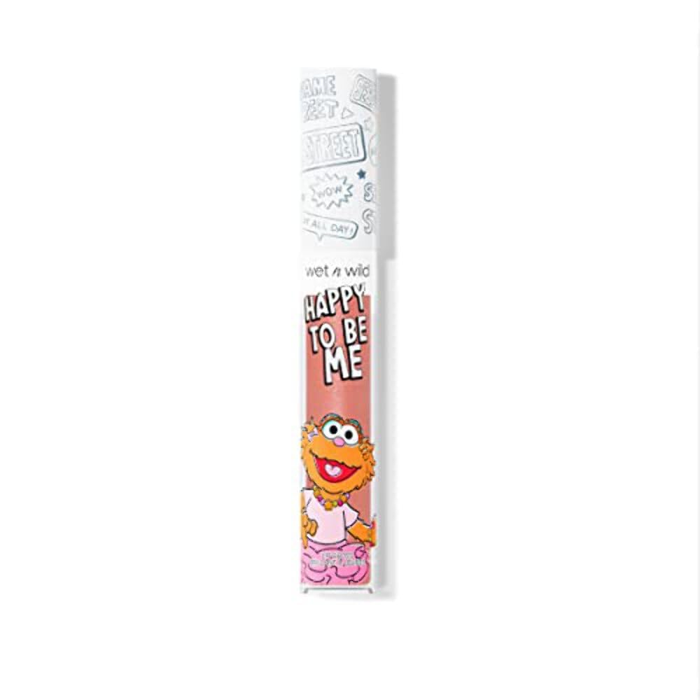 wet n wild Sesame Street Happy To Be Me Lip Gloss, Hydrating Jojoba Oils & Vitamin E, Lightly Tinted with Mirror-Like Shine, Cruelty-Free - Fun-Sized