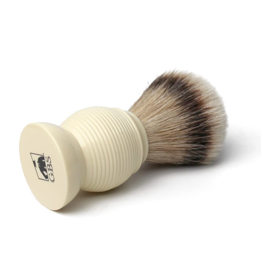 G.B.S Silvertip Badger Bristle Shaving Brush, Faux Ivory Resin Handle, Bristles Generates High Lather Shiny Handle, 4.5 Inches Tall Beauty and Personal Care G.B.S