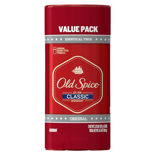 Old Spice Classic Deodorant for Men, 24hr Sweat & Odor Protection, Long Lasting Freshness, Clean & Masculine Fragrance, Original Scent, 3.25 oz (Pack Beauty & Personal Care Old Spice