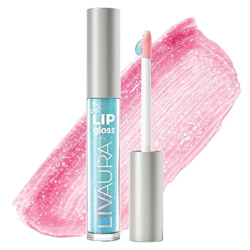 LIVAURA Shimmer Lip Gloss pH Activated, Glitter Lip Gloss for Women, Glossy, Shiny, Sparkly LipGloss, High-Shine Glittery Lipstick, Glimmer Sparkle Beauty & Personal Care LIVAURA