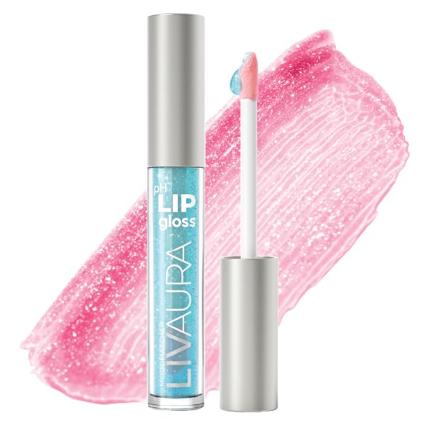 LIVAURA Shimmer Lip Gloss pH Activated, Glitter Lip Gloss for Women, Glossy, Shiny, Sparkly LipGloss, High-Shine Glittery Lipstick, Glimmer Sparkle Beauty & Personal Care LIVAURA