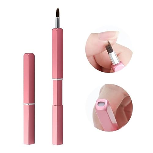 Exquisite Professional Lip Brush Applicators-Retractable Lipstick Brushes- Lipstick Gloss Makeup Brush Tool For Women and Girls (Pink) Beauty & Personal Care Liasun