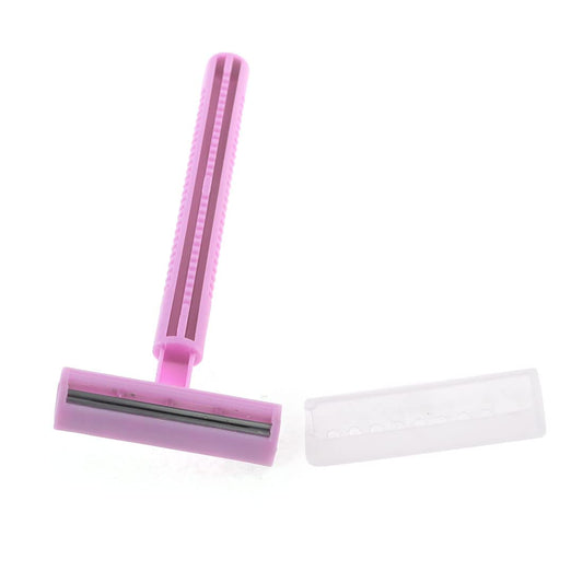 Ruilogod Lady Pink Plastic Good performance Handle T Shape Body Hair Razor Shaver (id: b78 947 4d3 edf 7d7 Beauty and Personal Care Ruilogod