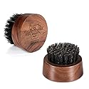 BFWood Beard Brush for Men - Boar Bristles Small and Round - Black Walnut Wood Beauty & Personal Care BFWood