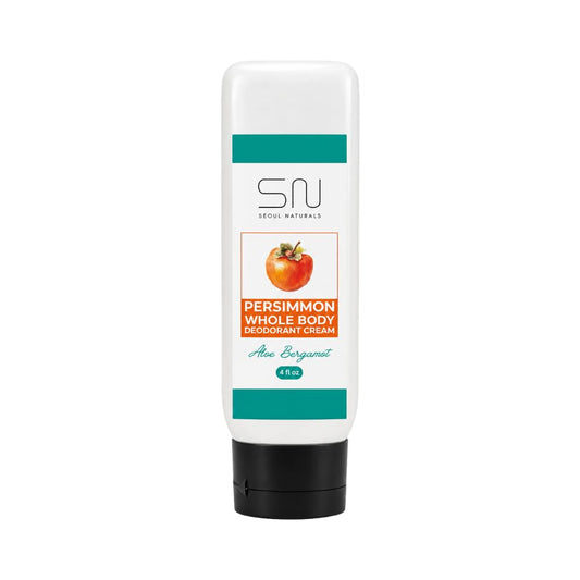 Seoul Naturals Persimmon Whole Body Deodorant Cream 2 Pack, Aloe Bergamot Scented, Eliminates Nonenal Odors, k beauty inspired, 8fl oz, 2 x 4fl oz Beauty and Personal Care Seoul Naturals
