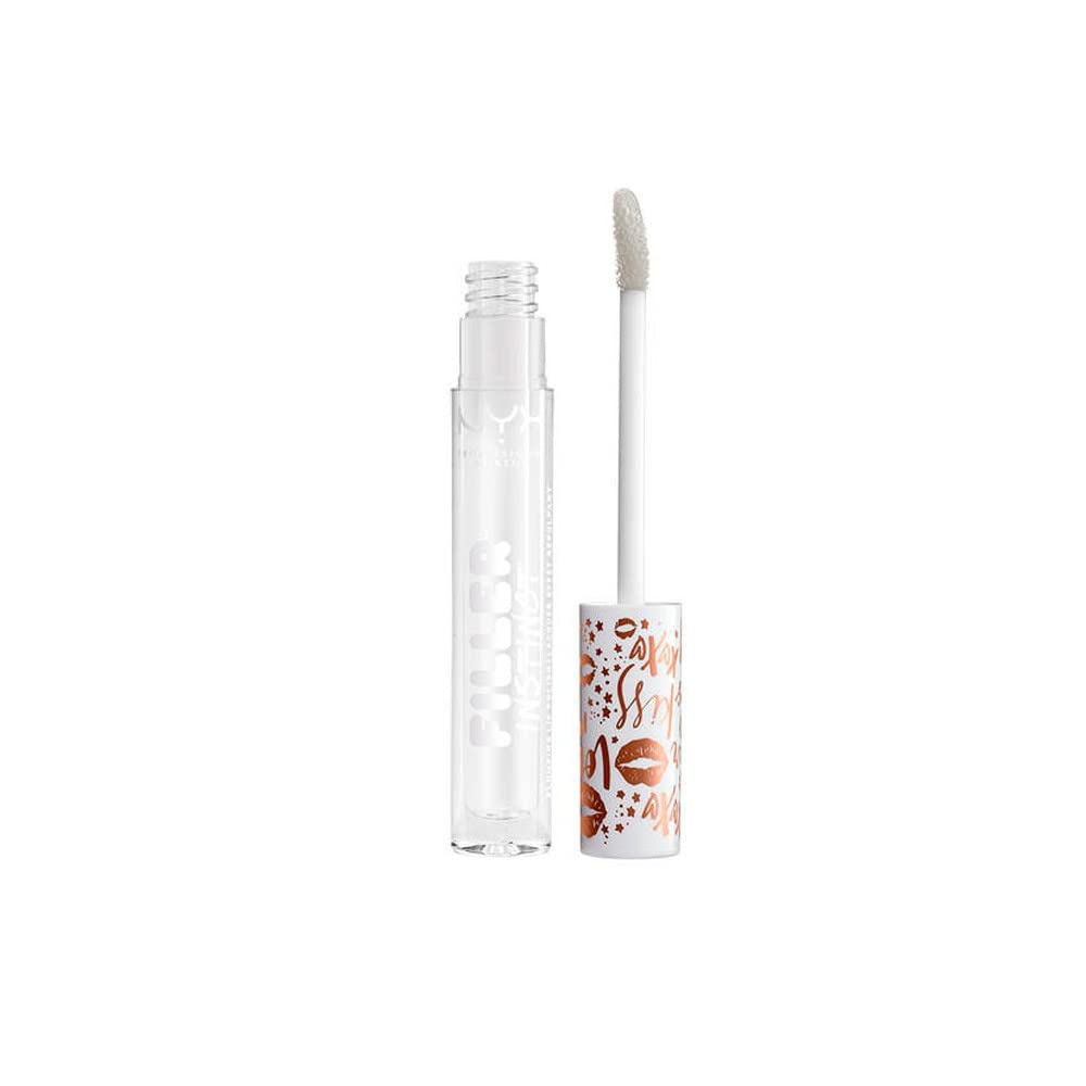 NYX PROFESSIONAL MAKEUP Filler Instinct Plumping Lip Polish, Lip Plumper Gloss - Let's Glaze (Clear) Beauty & Personal Care NYX PROFESSIONAL MAKEUP