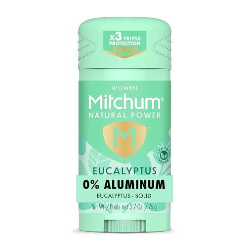 Mitchum Women’s Natural Power Deodorant Solid, Eucalyptus, 24HR Protection, Vegan, 2.7 oz Beauty and Personal Care Mitchum