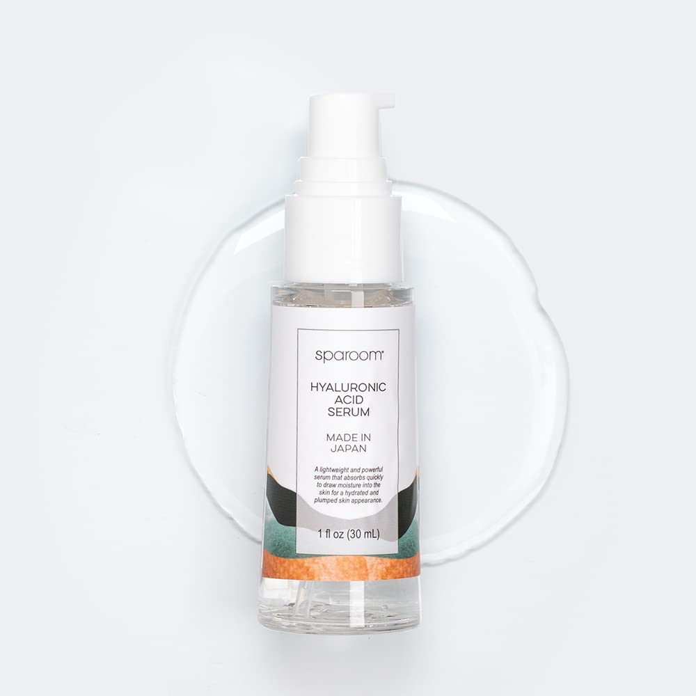 Sparoom Hyaluronic Acid Serum 1 oz, Anti-Aging Facial Serum, Hydrating, 100% Pure Hydrating Hyaluronic Acid, Paraben Free, Oil Free, Non-Comedogenic Beauty & Personal Care SpaRoom