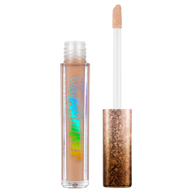 Kleancolor Lip Plumper Gloss - 01 Cream Tan | Hydrating & Plumping Lip Gloss | High-Shine Finish | Smooths Fine Lines | Coconut Scent Beauty & Personal Care Kleancolor