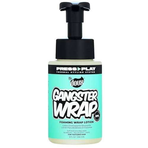 The Doux GANGSTER WRAP Foaming Wrap Lotion - Mousse for Curly Hair - One-Step Styler for Blowouts, Roller Sets, and Pixies Beauty & Personal Care The Doux