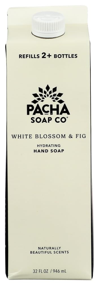 PACHA SOAP White Blossom & Fig Refill Hand Soap, 32 FZ Beauty & Personal Care Pacha Soap Co