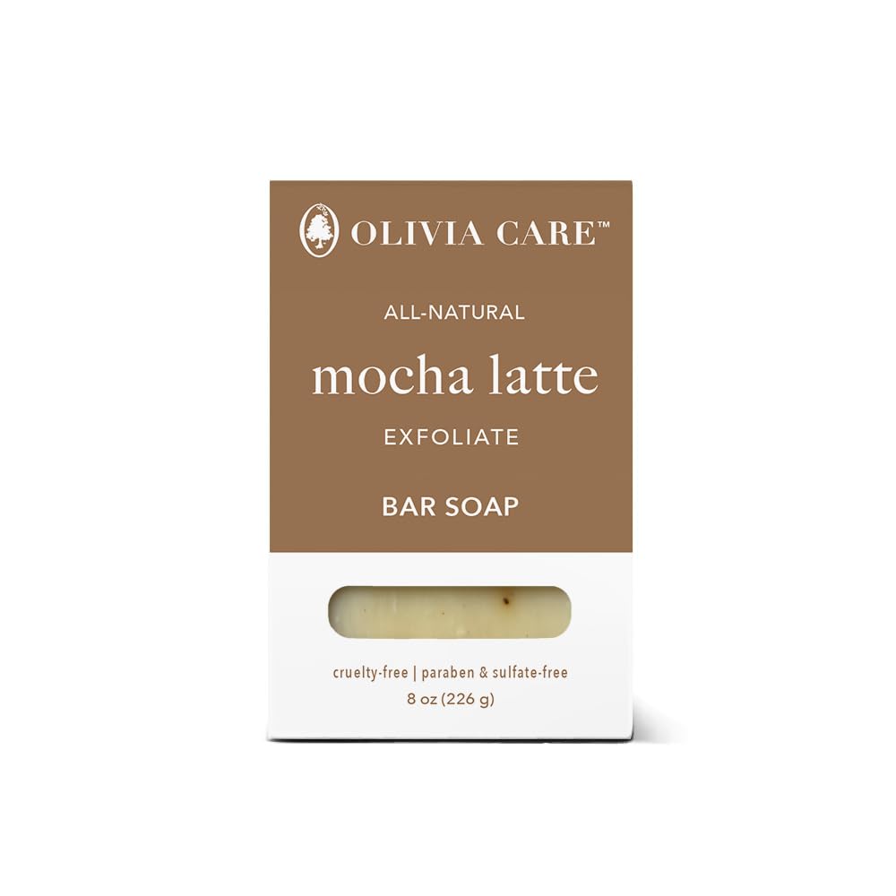 Olivia Care Exfoliating Bar Soap, Coffee Beans, 100% Natural, Organic Ingredients, Clean Energize Mind Body, Full of Vitamin, Antioxidants & Minerals Beauty & Personal Care Olivia Care
