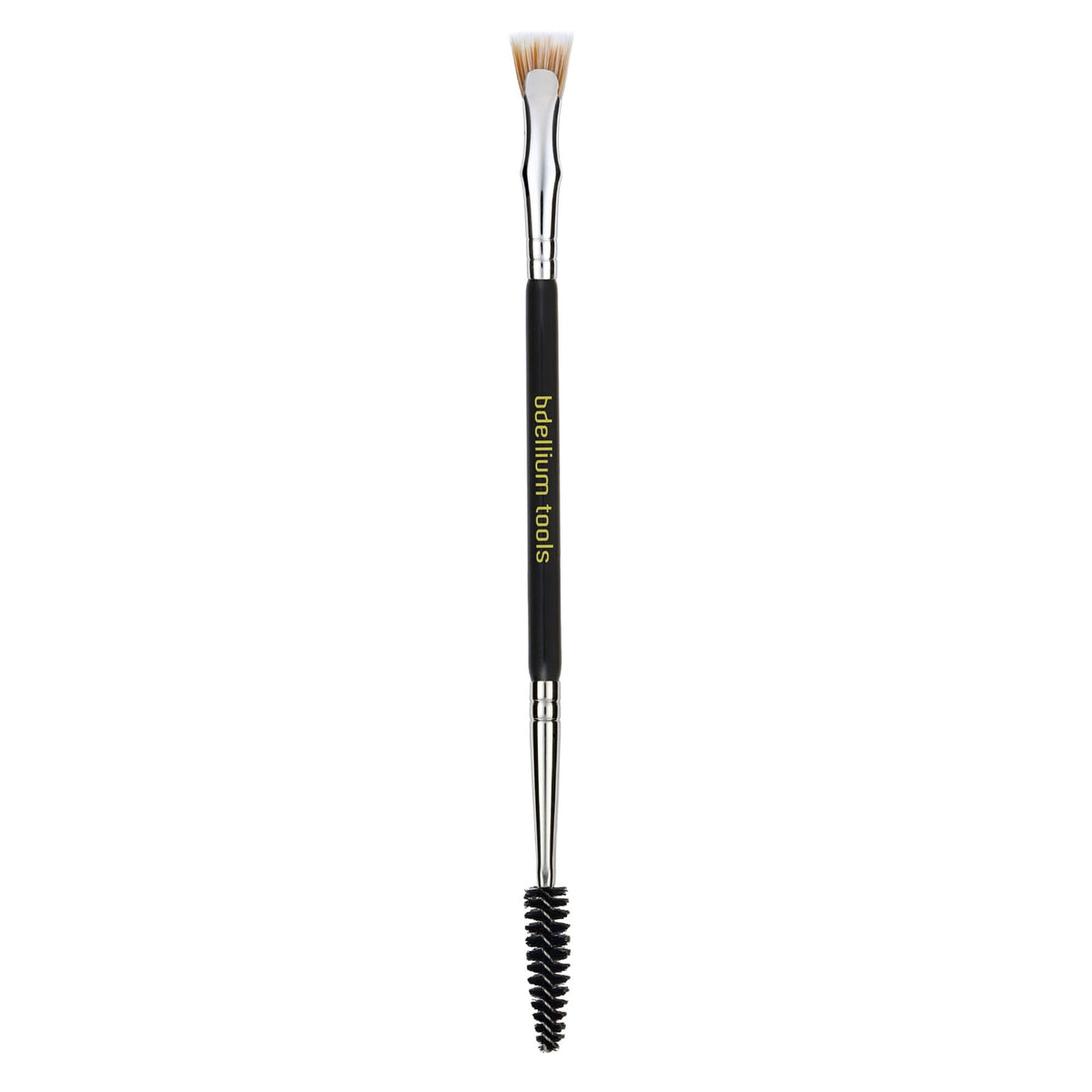 Bdellium Tools Professional Makeup Brush - Maestro Series 728 Double-ended Bent Lash Fan and Spoolie - With All-Vegan Synthetic Fibers, For Achieving