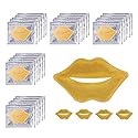 24K Golden Crystal Lip Masks 30 Pieces Hydrating Lip Plumper Mask Collagen Nourishing Lip Care Gel Pads Remove Dead Skin Anti Chapped & Anti-Aging Lip Beauty & Personal Care VERONNI
