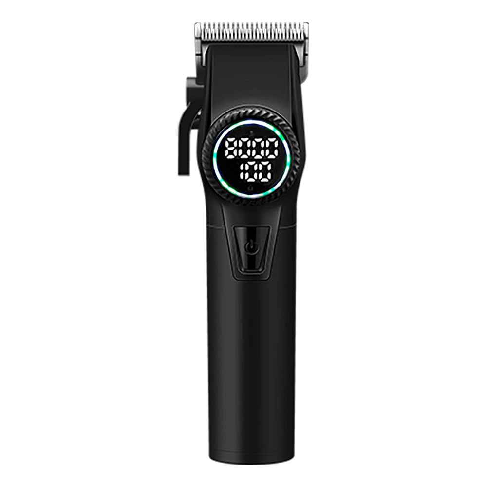 Professional Cordless Hair Clippers for Men - 8000RPM High Speed Motor with Stainless Steel Blades Barber Kit with USB Fast Charging LCD Display 4 Beauty and Personal Care GLESVOWIO