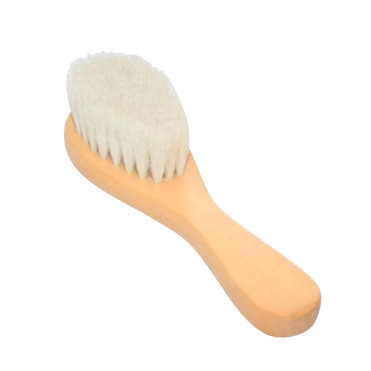 Baluue Bath Brush and Wooden Hair Comb Natural Gentle Wool Massage Bathing Scrubber for Newborns and Shower Back Scrubber Body Cleaning Beauty and Personal Care Baluue