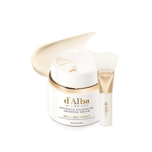 d'alba Piedmont Italian White Truffle Intensive Grinding Cream, Volufiline 50,000ppm, Vegan Collagen, Vegan Peptide Brush-On Lifting Cream for Smile Beauty and Personal Care d'alba Piedmont Default Title