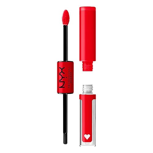 NYX PROFESSIONAL MAKEUP Shine Loud, Long-Lasting Liquid Lipstick with Clear Lip Gloss - Rebel In Red (Warm Red) Beauty & Personal Care NYX PROFESSIONAL MAKEUP