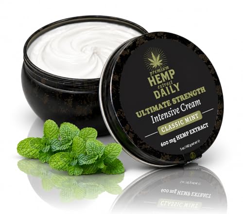 Earthly Body Premium Hemp Extract Daily Ultimate Cream, Classic Mint, 5oz Beauty & Personal Care Earthly Body