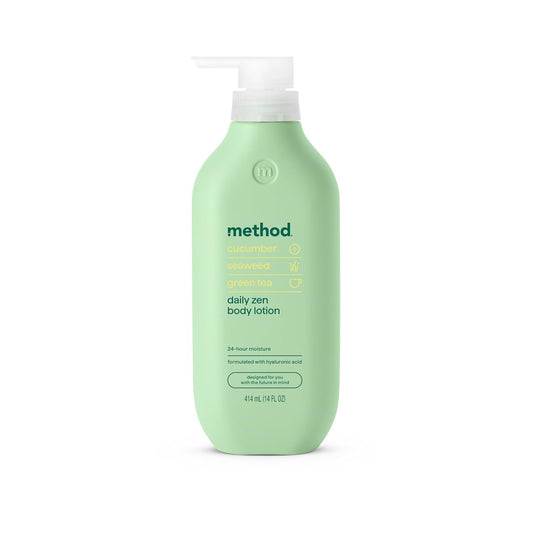 Method Body Lotion, Daily Zen, Cucumber, Seaweed + Green Tea notes, 24 Hours of Moisture, 14 oz Beauty & Personal Care Method