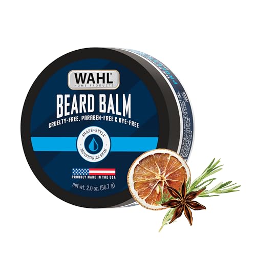 Wahl Beard Balm for Men - Shapes and Styles Facial Hair - Leave in Conditioner for a Light Hold for All-Day Control - With Shea Butter, Aloe, Mango Beauty and Personal Care Wahl