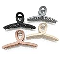 Nalodu 4.3 Inch Hair Claw Clips Large No Slip Big Matte Jaw Butterfly Clip for Thin Fine Thick Hair Women, 4 Pack Beauty & Personal Care Nalodu