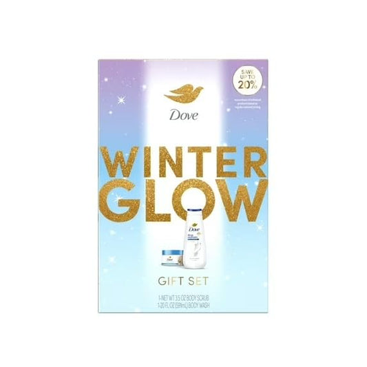 Dove Limited Edition Glow Gift Set Deep Moisture Body Wash & Macadamia Scrub, 2 Count Beauty and Personal Care Dove