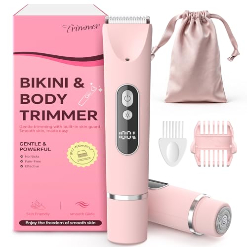 CoolHair Bikini Trimmer for Women,Smooth Electric Razor for Sensitive Skin, IPX7 Waterproof Wet & Dry Cordless Body Shaver & Grooming Set for Bikini Beauty and Personal Care CoolHair Default Title