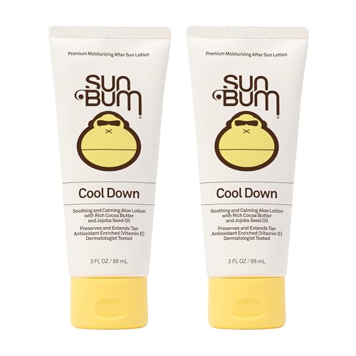 Sun Bum Cool Down Aloe Vera Lotion Vegan With Cocoa Butter To Soothe and Hydrate Sunburn 3 Ounce 2 Pack Beauty & Personal Care Sun Bum