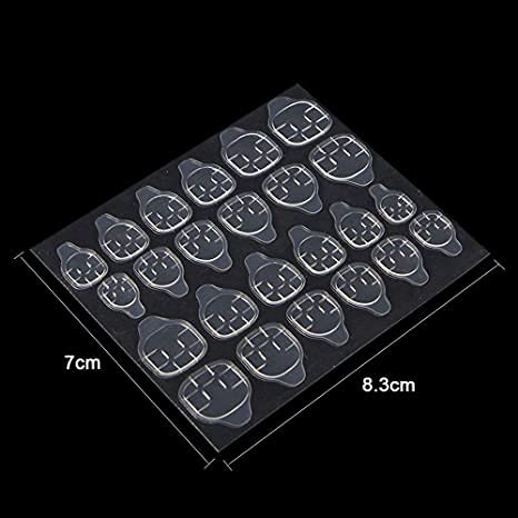 Kalolary 480PCS Double-Sided Nail Adhesive Tabs, Transparent Flexible Jelly Gel Tape for Nail Art, Suitable for Professional or Home Use Beauty & Personal Care Kalolary