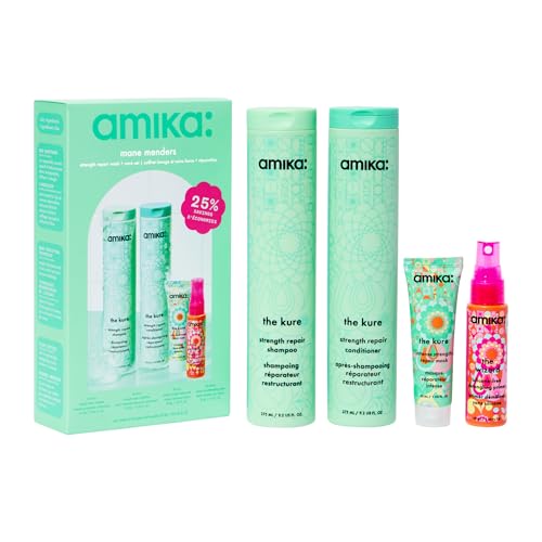 amika Mane menders Strength Repair Wash + Care Set Beauty & Personal Care Amika
