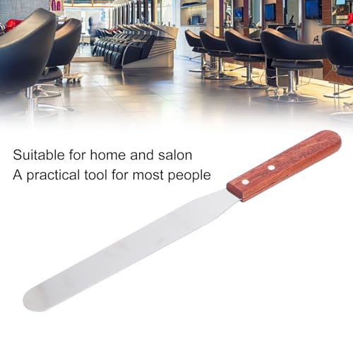 Non-Stick Wax Spatulas, Metal Wax Spatulas, Straight Stainless Steel Body Waxing Stick with Wooden Handle for Hair Removal Beauty and Personal Care Sonew