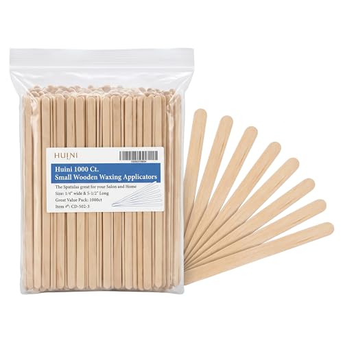 Huini 1000 Ct. Wooden Waxing Applicators Sticks for Face & Eyebrows Wax Spatula Hair Removal Beauty and Personal Care HUINI
