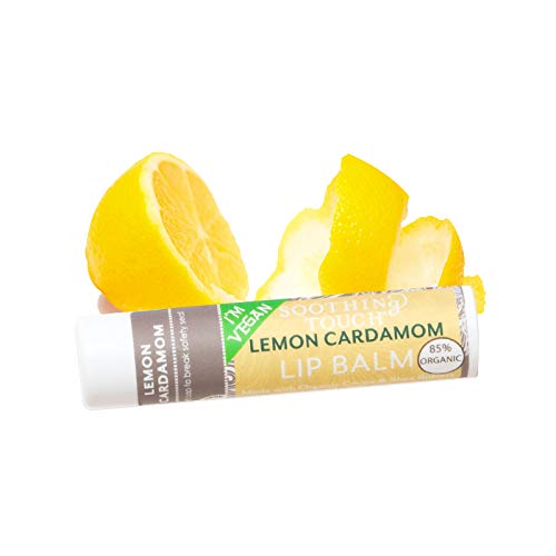Soothing Touch Vegan Lip Balm - Variety Pack of 2 - Lemon Cardamom and Vanilla Chai Beauty and Personal Care Soothing Touch