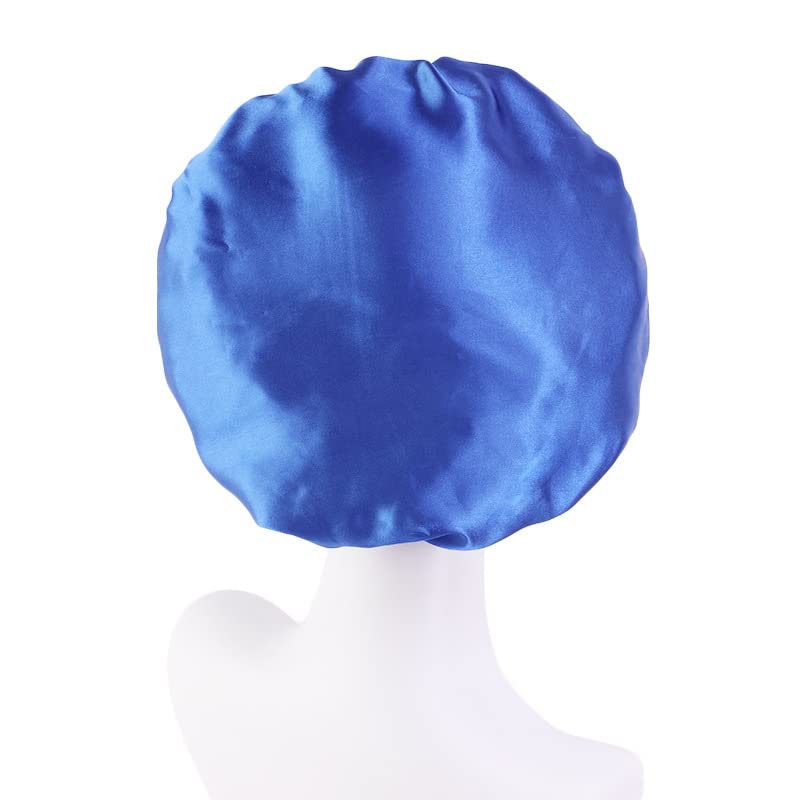 AKOAK 1 Pack Wide-Brimmed High-Elastic Headband Nightcap Ladies Bathing Chemotherapy Cap Hair Care Hat (Blue) Beauty and Personal Care AKOAK