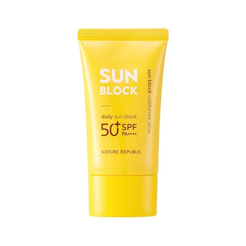 California Aloe Daily Sun Block, SPF 50+ PA++++, 1.92 fl oz (57 ml), Nature Republic Beauty & Personal Care Nature Republic