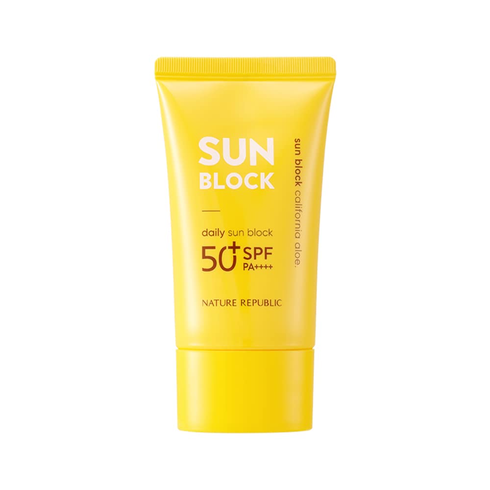 California Aloe Daily Sun Block, SPF 50+ PA++++, 1.92 fl oz (57 ml), Nature Republic Beauty & Personal Care Nature Republic