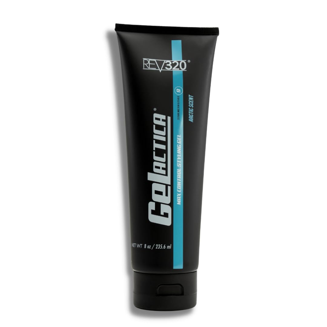 Rev320 Hair Gel for Men - Alcohol-Free, Strong Hold Styling Gel - Natural Extracts for Long-Lasting Hold and Shine, Slick Back Hair Gel Beauty & Personal Care Gelactica