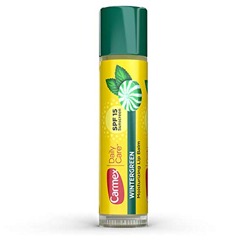 Carmex (1) Stick Daily Care Moisturizing Lip Balm - Wintergreen - SPF 15 Sunscreen Water Resistant (80 Minutes) - Net Wt. 0.15 oz Beauty and Personal Care Carmex