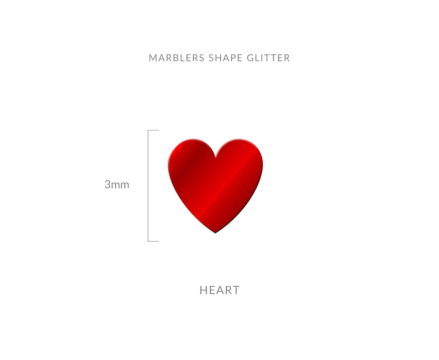 MARBLERS [Heart] Shape Glitter for Body & Face 0.11oz (3g) | Flake | Non-Toxic | Vegan | Cruelty-Free | Eyeshadow, Nail Polish, Nail Art | Festival Beauty & Personal Care MARBLERS