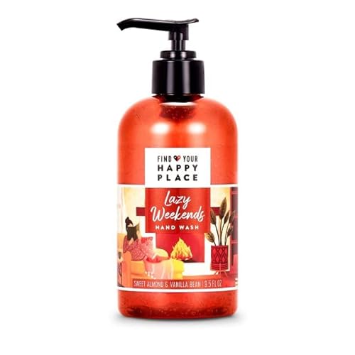 Find Your Happy Place Liquid Gel Hand Wash Lazy Weekends Sweet Almond And Vanilla Bean 9.5 fl oz Beauty & Personal Care Find Your Happy Place