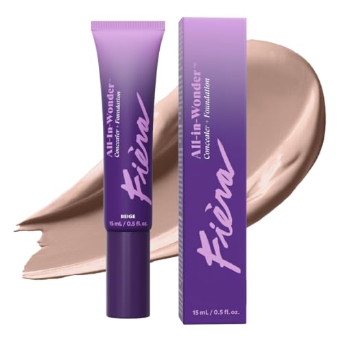 Fièra All-In-Wonder™ Concealer + Foundation - Full-Coverage, Crease-Proof, Hydrating Formula for Mature Skin, Blurs Fine Lines & Dark Circles, Radiant