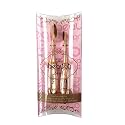 iBeauty 2pc Mermaid Oval Eye Shadow Liner Brow Cosmetic Makeup Brush Tool Set Rose Gold Color (RG eye set) Beauty & Personal Care ibeauty