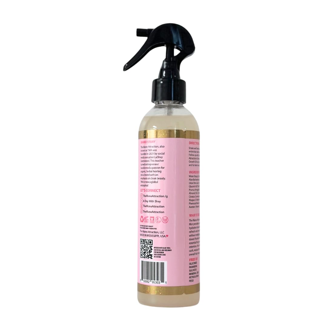The Mane Attraction’s Nourishing Daily Hair Growth Moisture Mist for ALL Hair Types, Lightweight Moisturizer for Thicker, Longer Hair. Infused Beauty & Personal Care The Mane Attraction