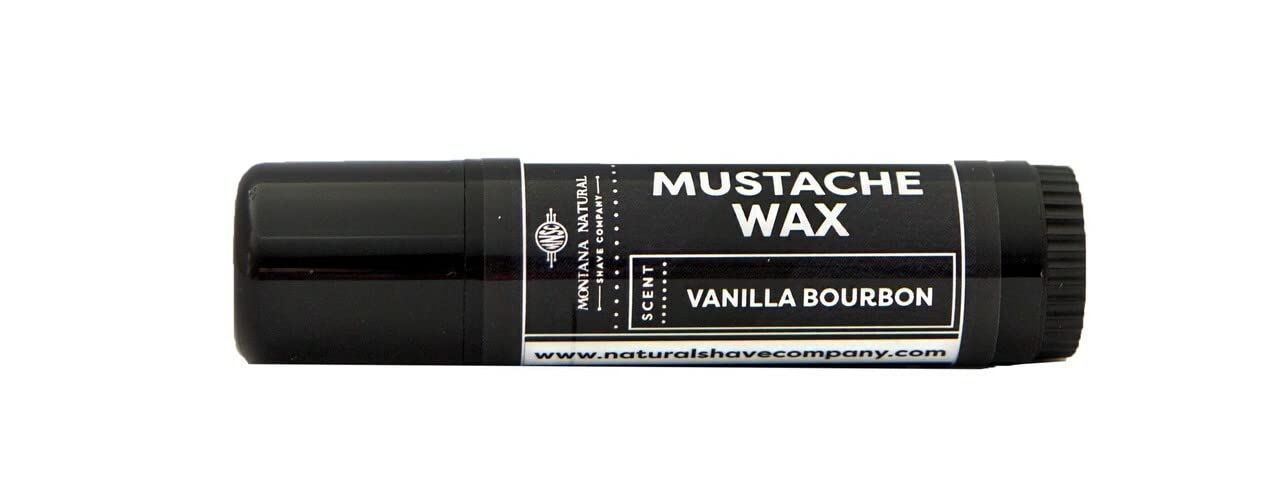 MNSC Vanilla Bourbon Mustache Wax - Medium Hold Balm - All-Natural Beeswax and Plant-Based Oils, Petroleum-Free, Hypoallergenic Ingredients, Handmade Beauty and Personal Care Montana Natural Shave Company