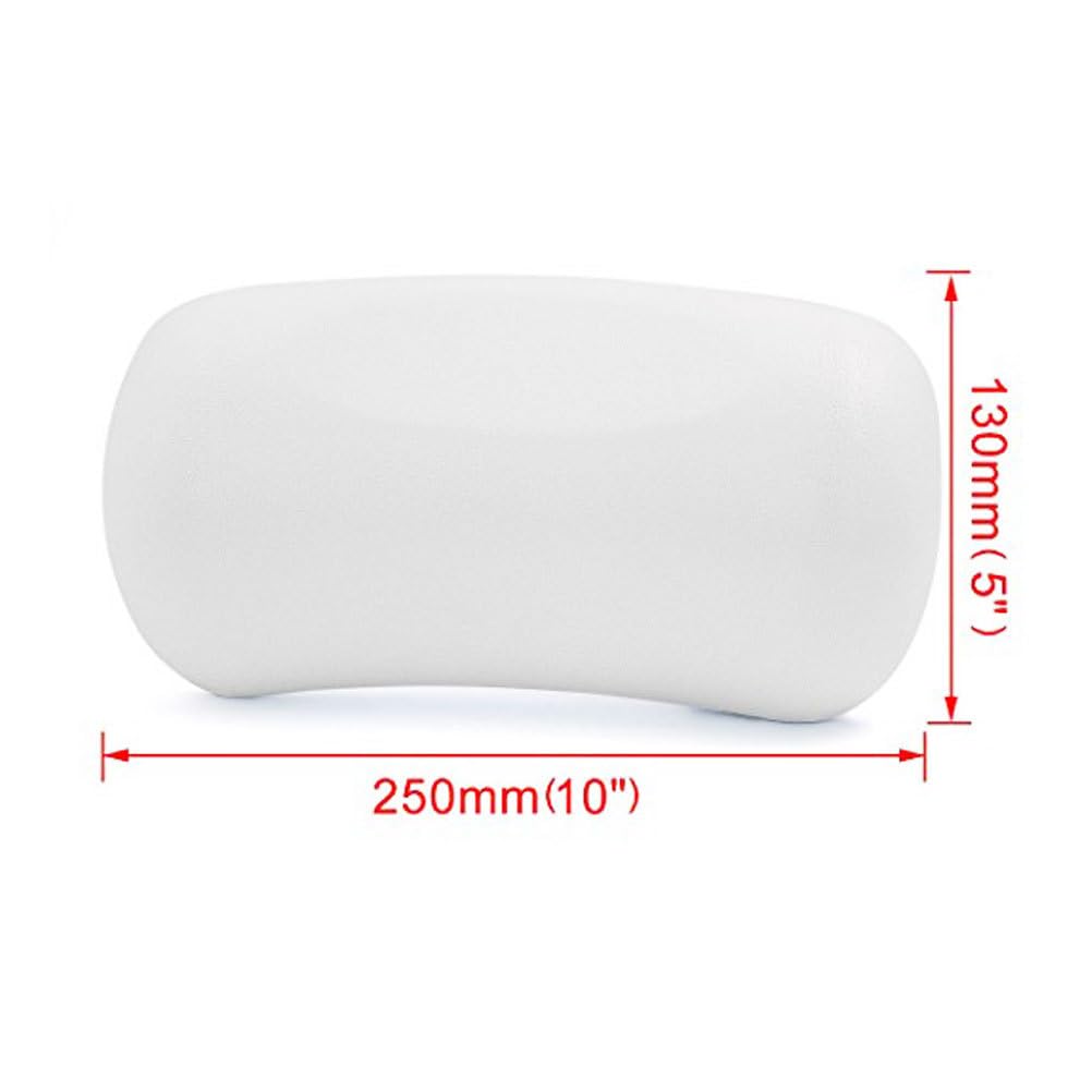 Minkissy Waterproof PU Bathtub Pillow with 7 Strong Suction Cups Ergonomic Bath Neck & Head Support Cushion for Hot Tub, Spa & Home Use Fits All Beauty and Personal Care minkissy
