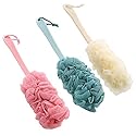 Nutteri 3 Pack Back Scrubber Long Handled Bath Brush Soft Mesh Sponge Exfoliating Body Scrub Back Cleaner Loofah Bathroom Shower Accessories for Women Beauty & Personal Care Nutteri
