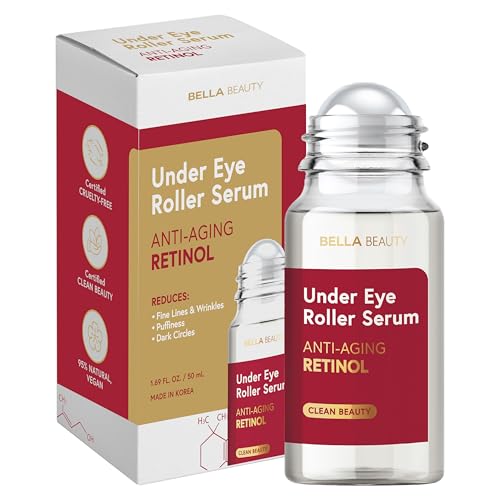 Bella Beauty Retinol Under Eye Serum - Firming & Smoothing Roller for Puffiness & Dark Circles - Dermatologist Tested, Anti-Aging Korean Skin Care Beauty & Personal Care Bella Beauty