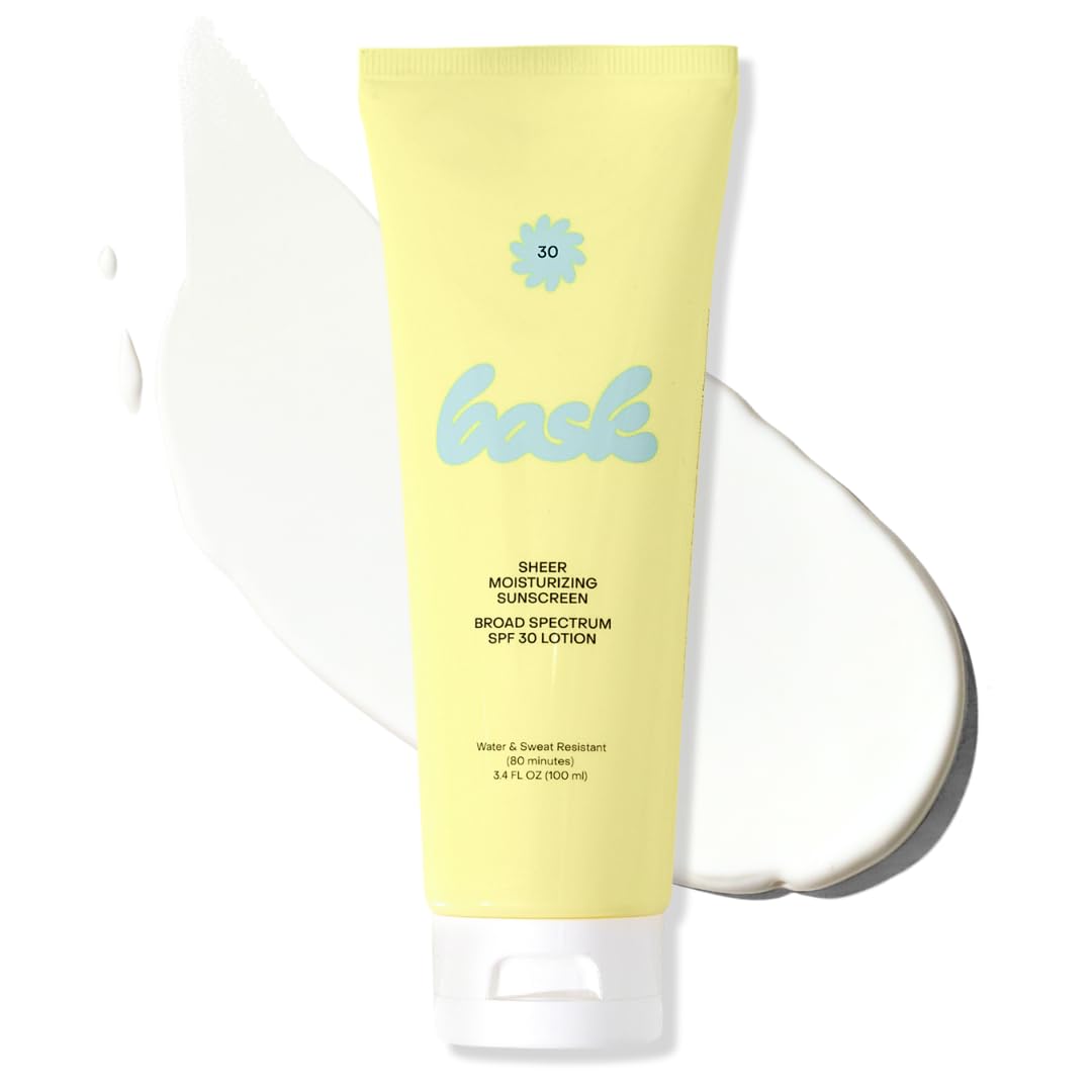 Bask SPF 30 Sheer Moisturizing Sunscreen Lotion - Broad Spectrum UVA/UVB Protection, Dermatologist Recommended, Hydrating, Lightweight & Non-Greasy Beauty & Personal Care Bask